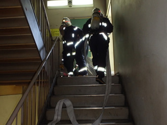 写真2：消防訓練の実施