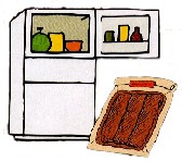 イラスト：冷蔵庫の画像