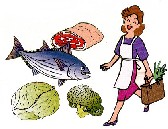 イラスト：食品の購入の画像