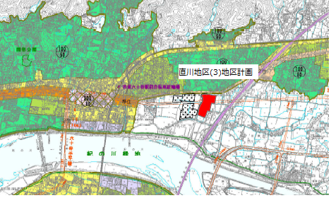 イラスト：直川地区（3）地区計画　位置