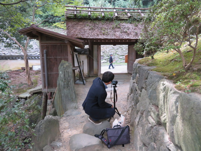 和歌山城での撮影の様子