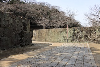 和歌山城の石垣　一中門跡