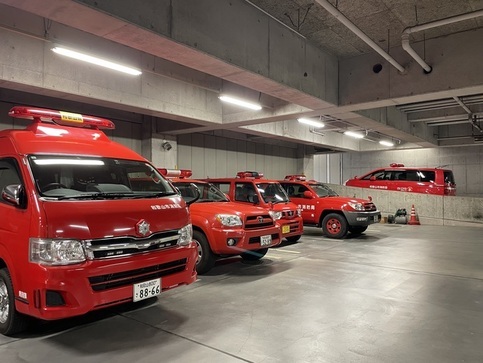 写真：つぎの出動にそなえ