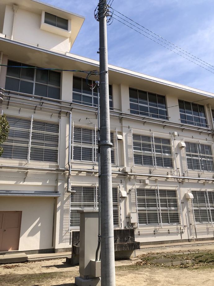 河北中学校夜間照明設備改修工事-2