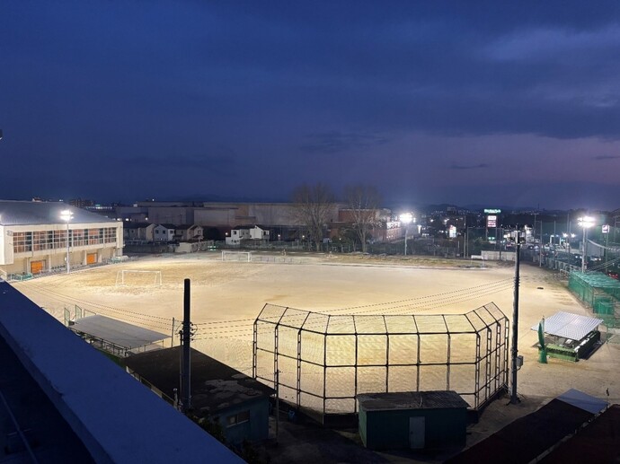 河北中学校夜間照明設備改修工事-3