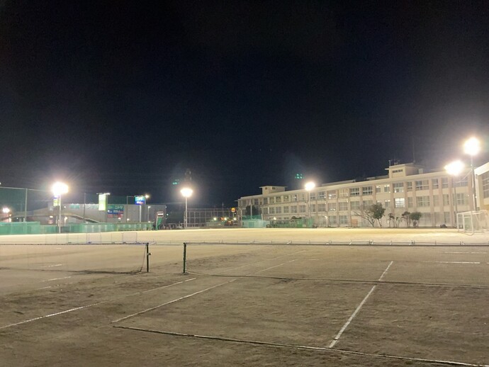 河北中学校夜間照明設備改修工事-4