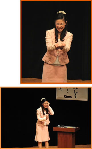 写真1：有馬理恵氏による講演