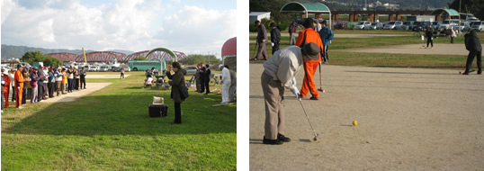 写真：ゲートボール大会（紀ノ川河川敷水場跡公園内）