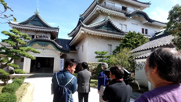 和歌山城天守閣前撮影風景