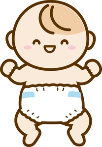 おむつ赤ちゃんの画像