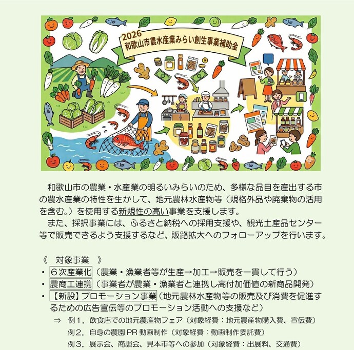 令和8年度 農水産業みらい創成事業補助金