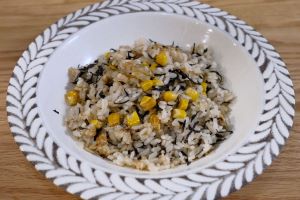 簡単あさりのパエリア風の出来あがらり写真です。