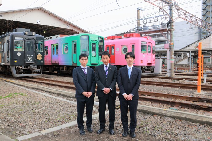市長とめでたい電車でフォトセッション